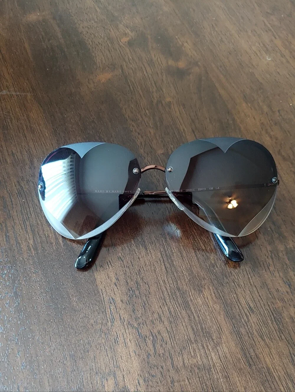 Marc by Marc Jacobs Sunglasses MMJ252/S 59-13-135 Gold Rimless Heart Lenses